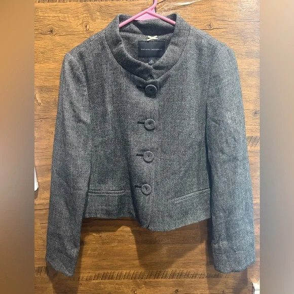 Banana Republic Gray Wool Jacket - Picture 3 of 8